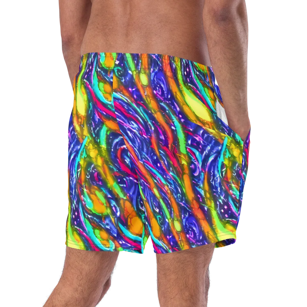 Electric Pour on Swim Trunks — Right Back