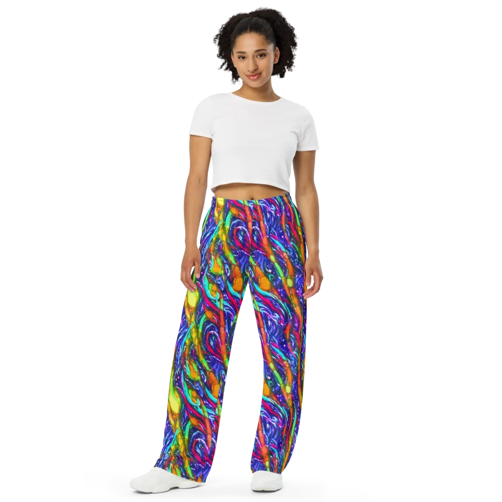 Electric Pour on Wide-Leg Pants — Front