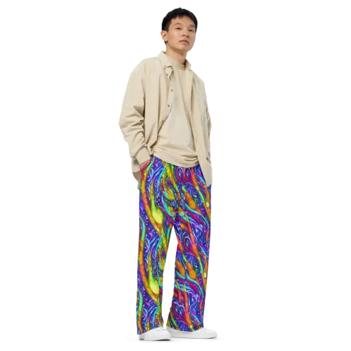 Electric Pour on a Wide-Leg Pants