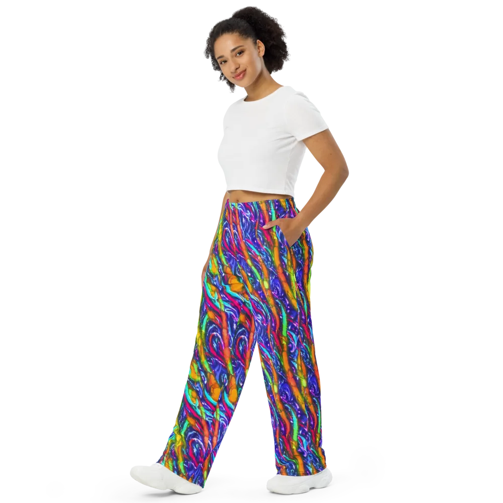 Electric Pour on Wide-Leg Pants — Left Front