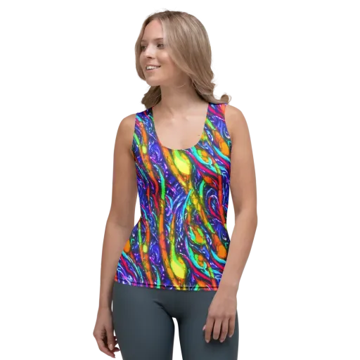 Electric Pour on a Women's Tank Top