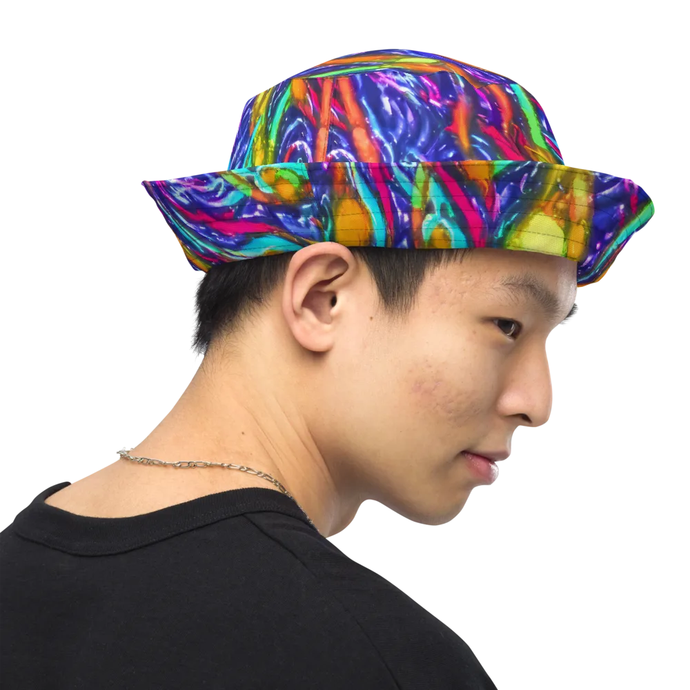 Electric Pour on Reversible Bucket Hat — Right Outside