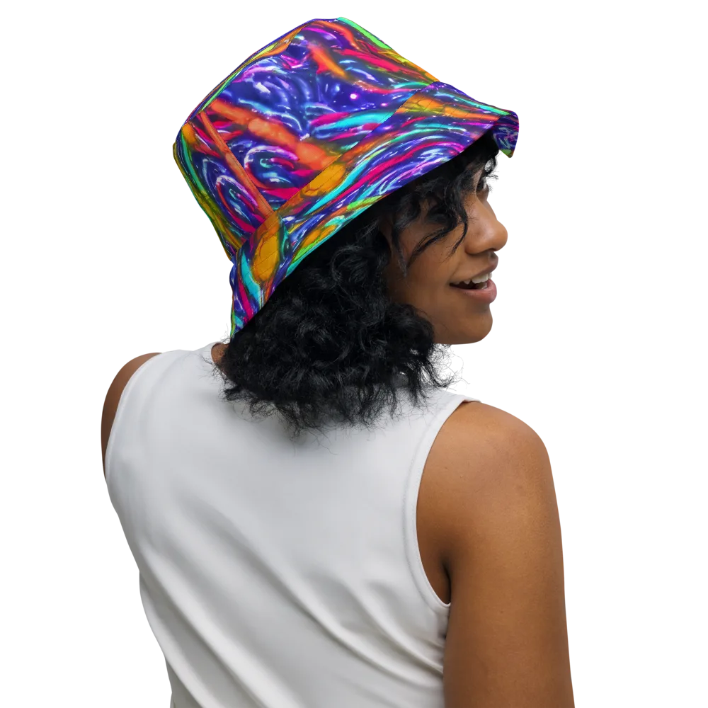 Electric Pour on Reversible Bucket Hat — Right Outside