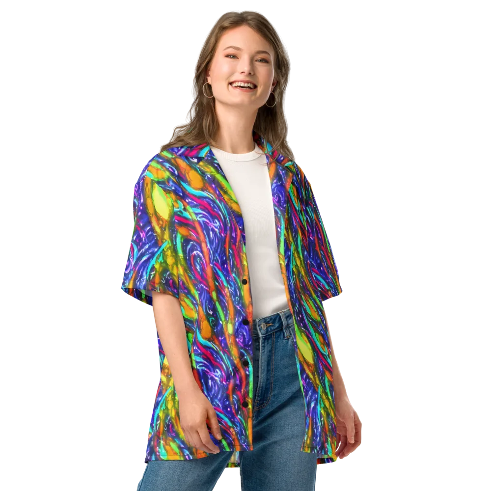 Electric Pour on Button Shirt — Front