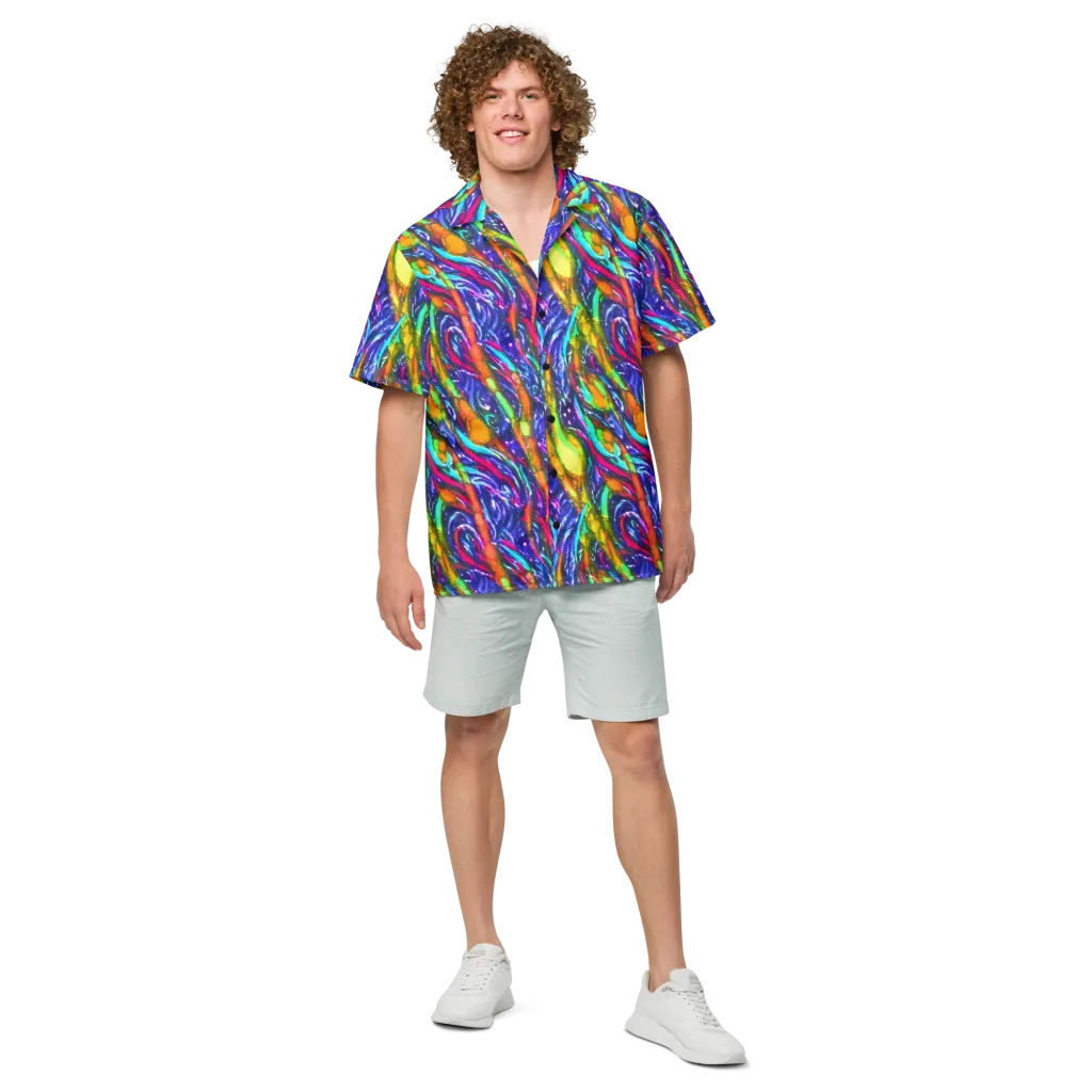 Electric Pour on Button Shirt — Front