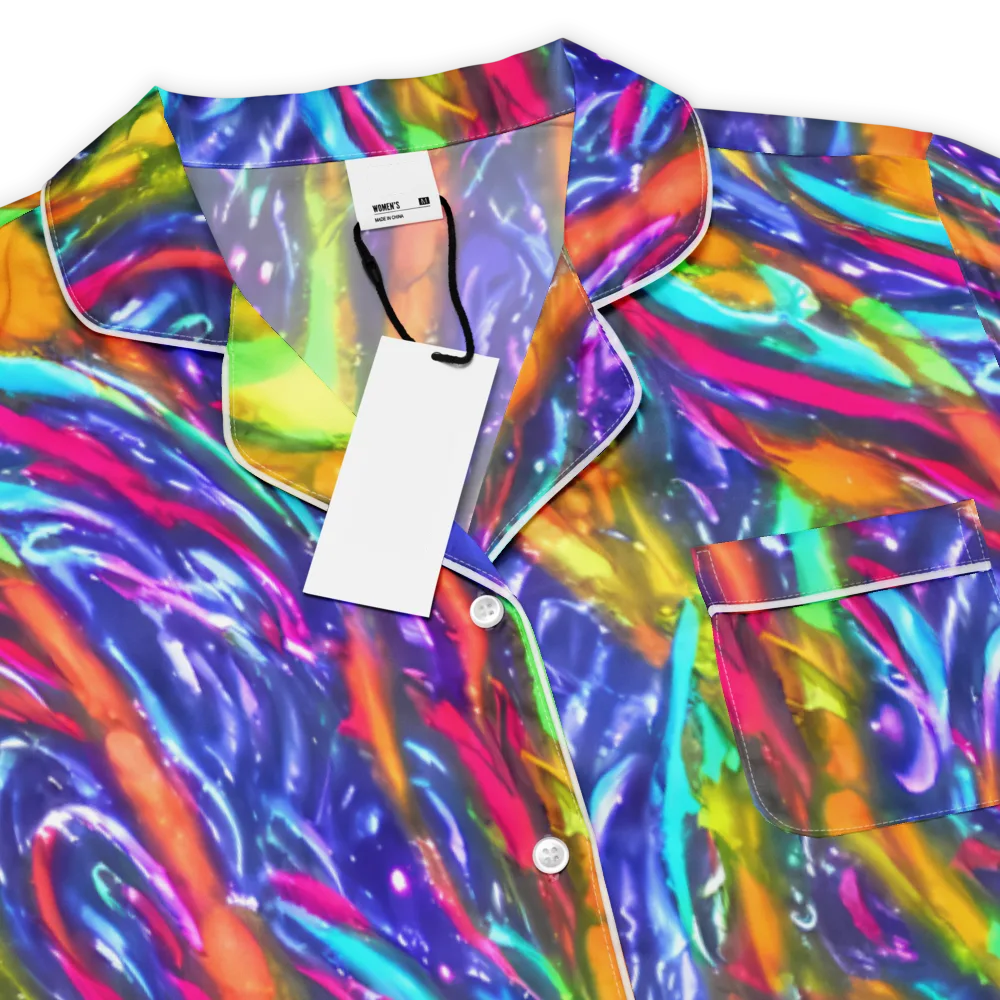 Electric Pour on Women's Short Sleeve Pajama Top — Product details