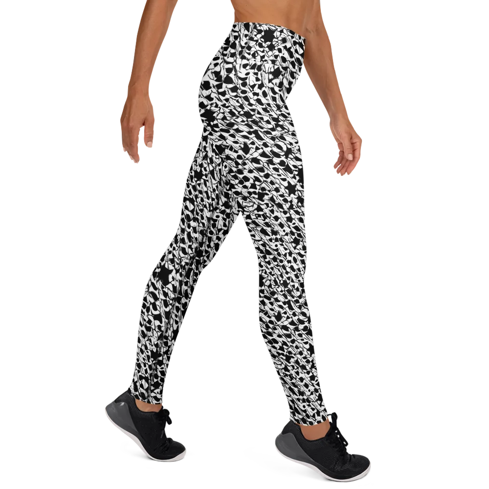 Ink Shatter on Yoga Leggings — Right