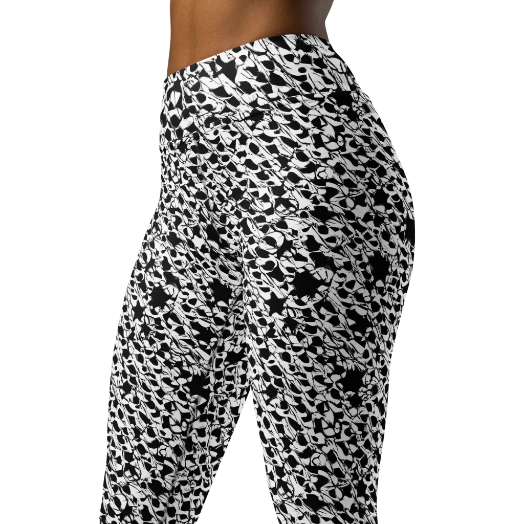 Ink Shatter on Yoga Leggings — Left Front