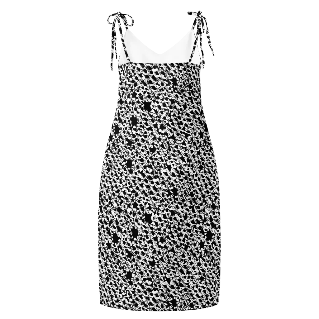 Ink Shatter on Slip Dress — Back