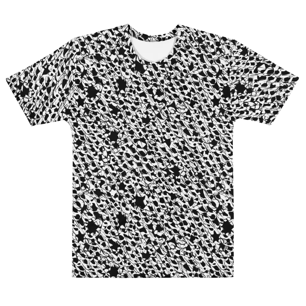 Ink Shatter on Men's Cotton Crew Neck T-Shirt — Front