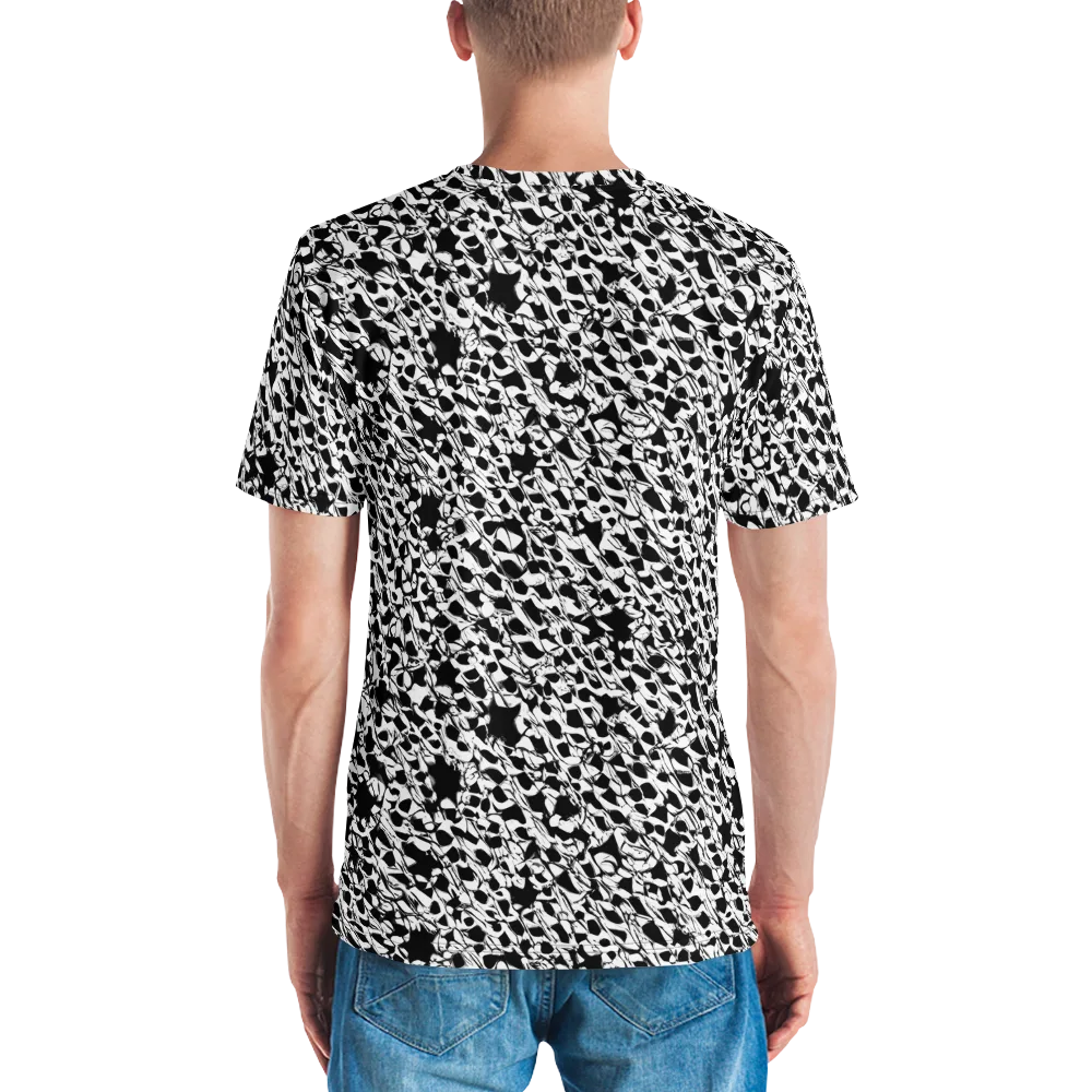 Ink Shatter on Men's Crew Neck T-Shirt — Back