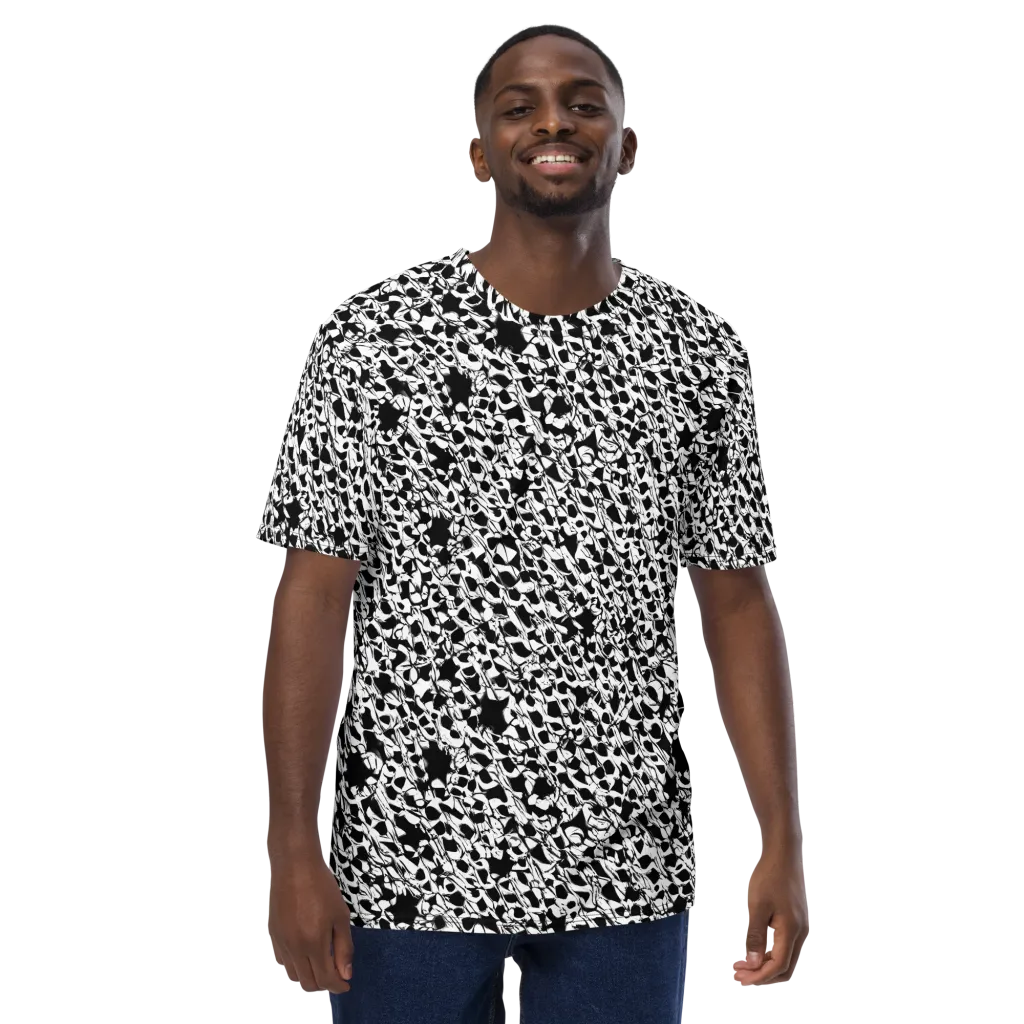 Ink Shatter on Men's Crew Neck T-Shirt — Front