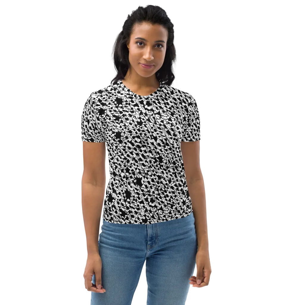 Ink Shatter on Women's Crew Neck T-Shirt — Front
