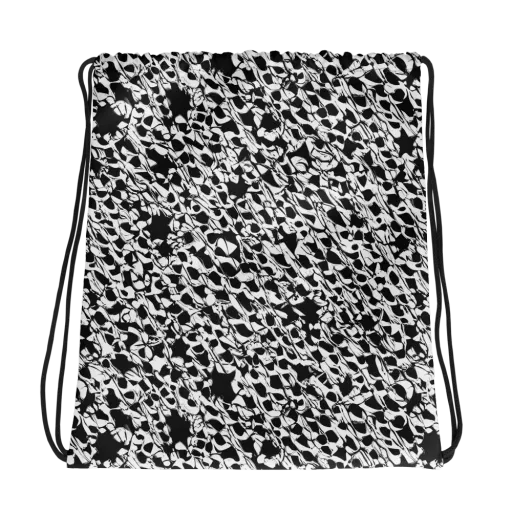 Ink Shatter on a Drawstring Bag
