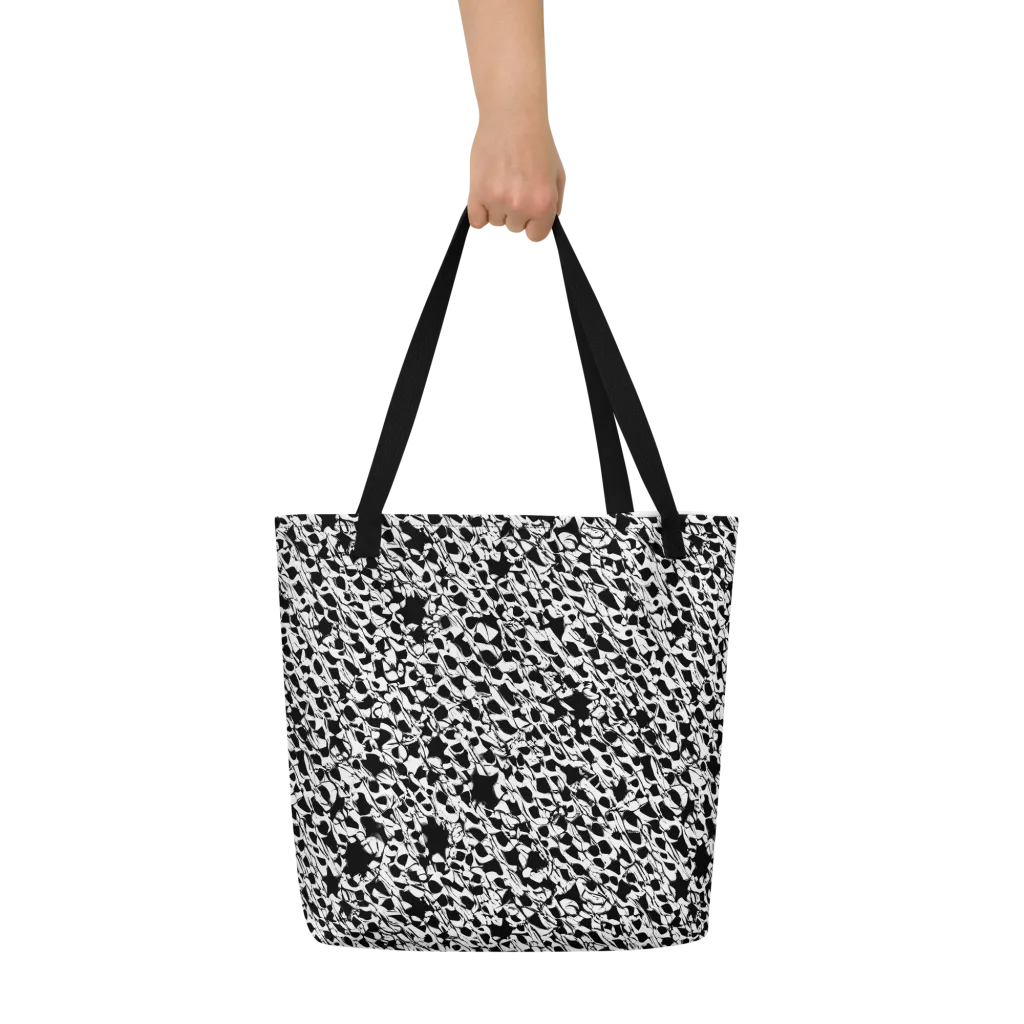 Ink Shatter on Large Tote Bag W/ Pocket — Front