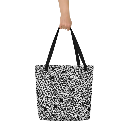 Ink Shatter on a Large Tote Bag W/ Pocket