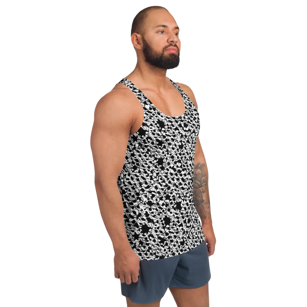 Ink Shatter on Men's Tank Top — Right Front