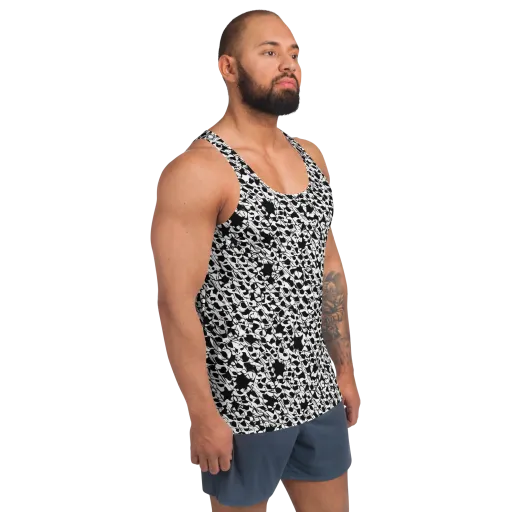 Ink Shatter on a Men's Tank Top