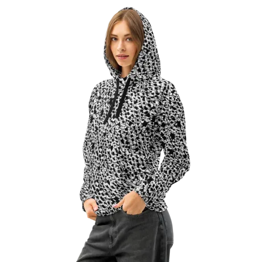 Ink Shatter on a Cotton Hoodie