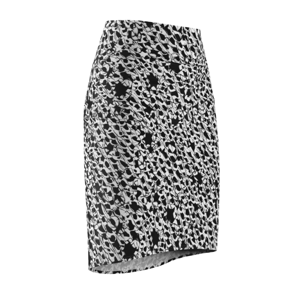 Ink Shatter on Pencil Skirt — Front Side