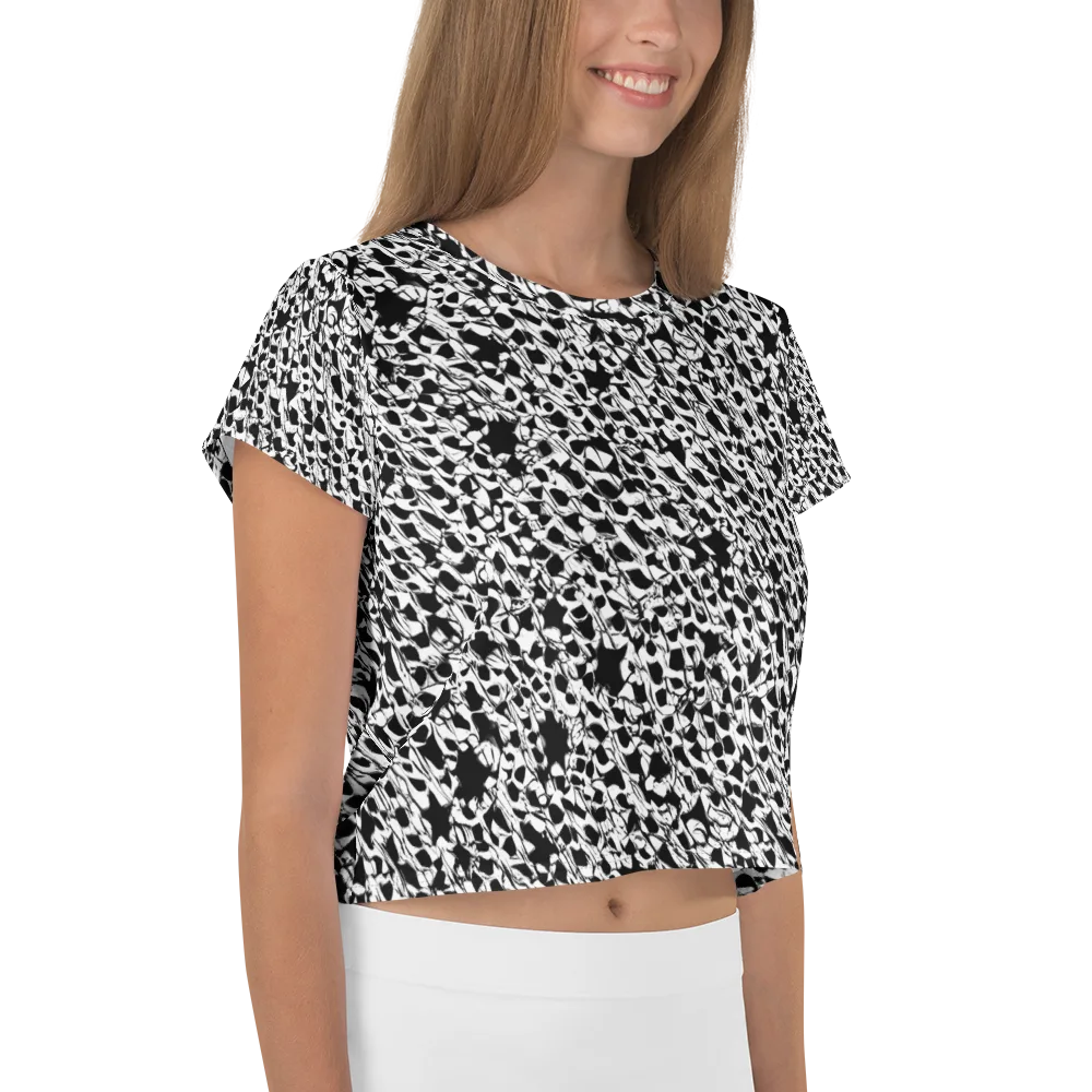 Ink Shatter on Crop Tee — Right