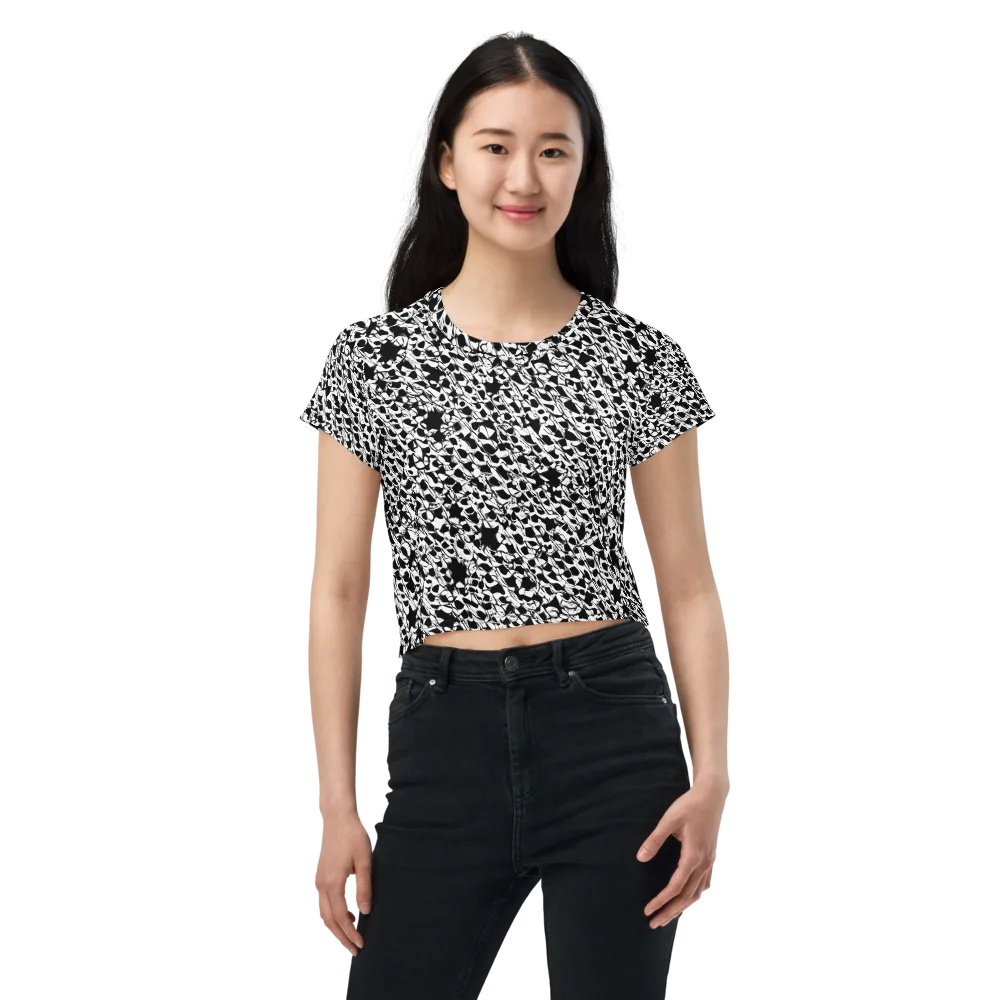 Ink Shatter on Crop Tee — Front