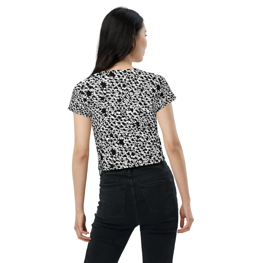 Ink Shatter on Crop Tee — Back