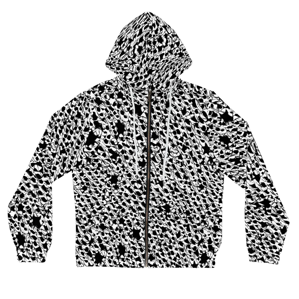 Ink Shatter on Women's Full-Zip Hoodie — Front
