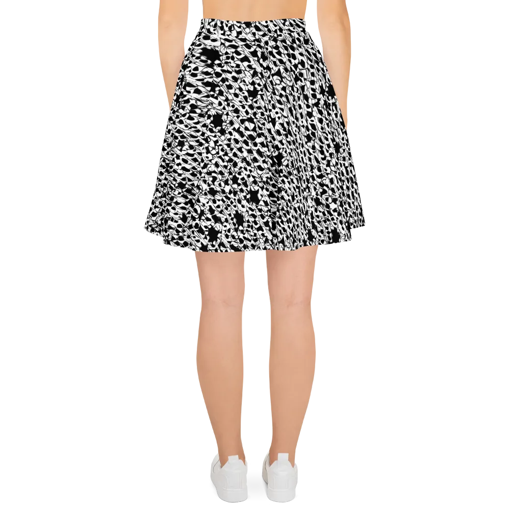 Ink Shatter on Skater Skirt — Back
