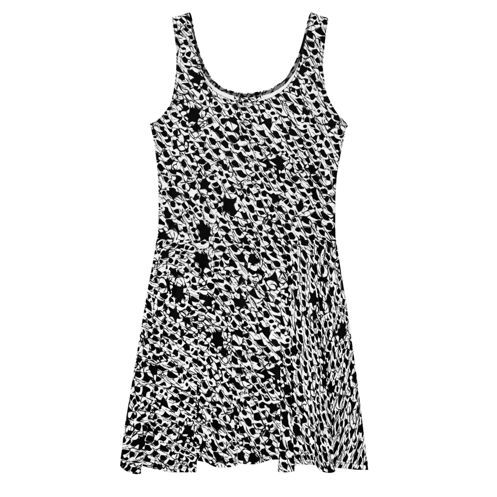 Ink Shatter on Skater Dress — Front