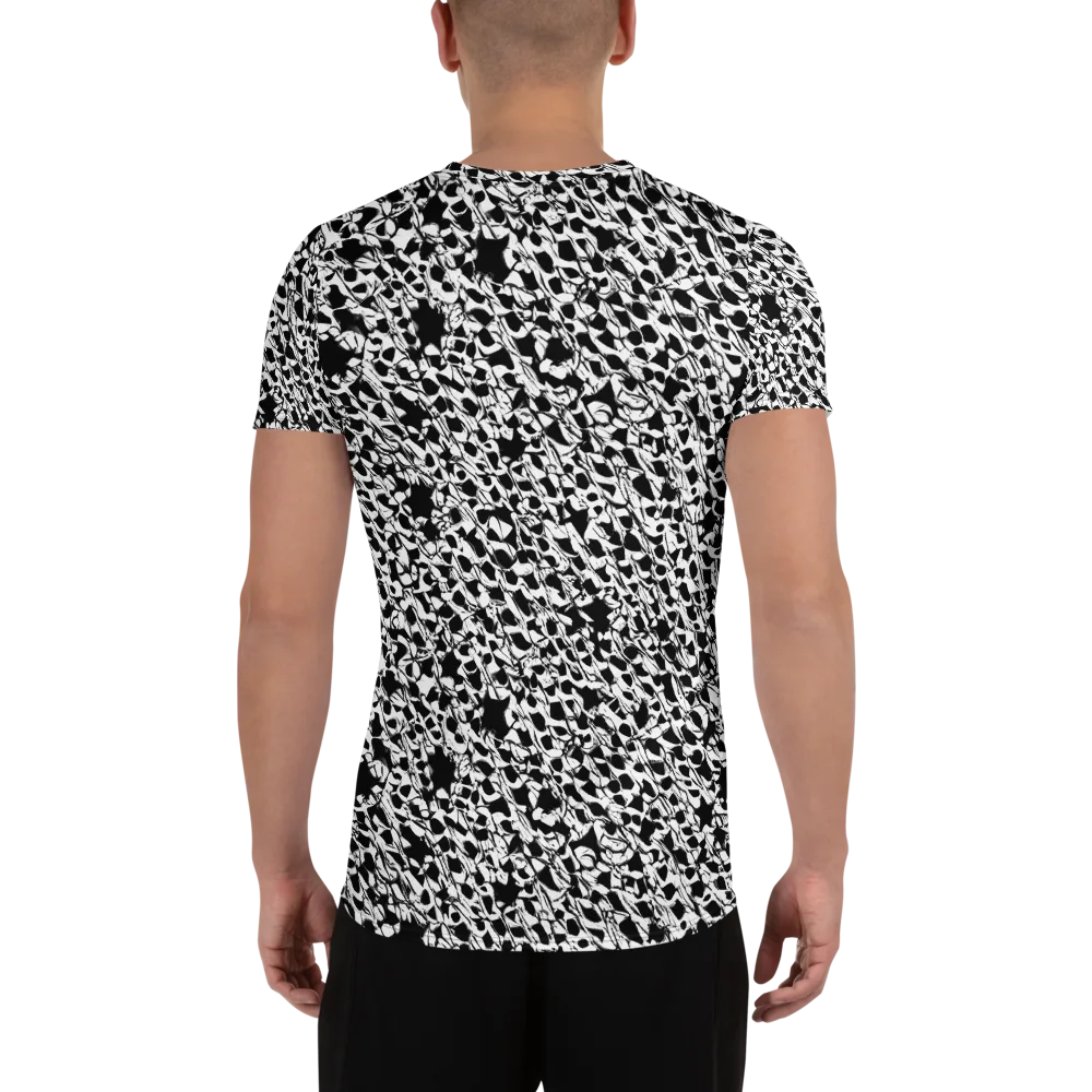 Ink Shatter on Men's Athletic T-Shirt — Back