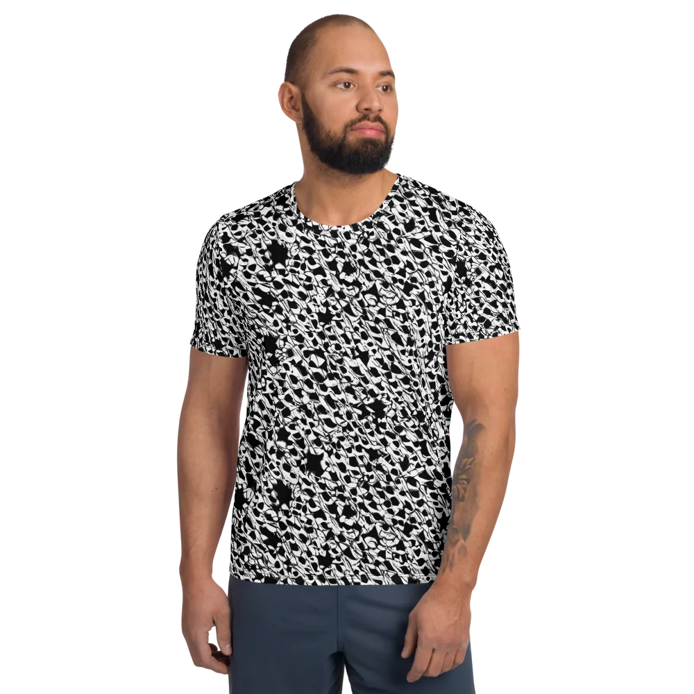 Ink Shatter on Men's Athletic T-Shirt — Front