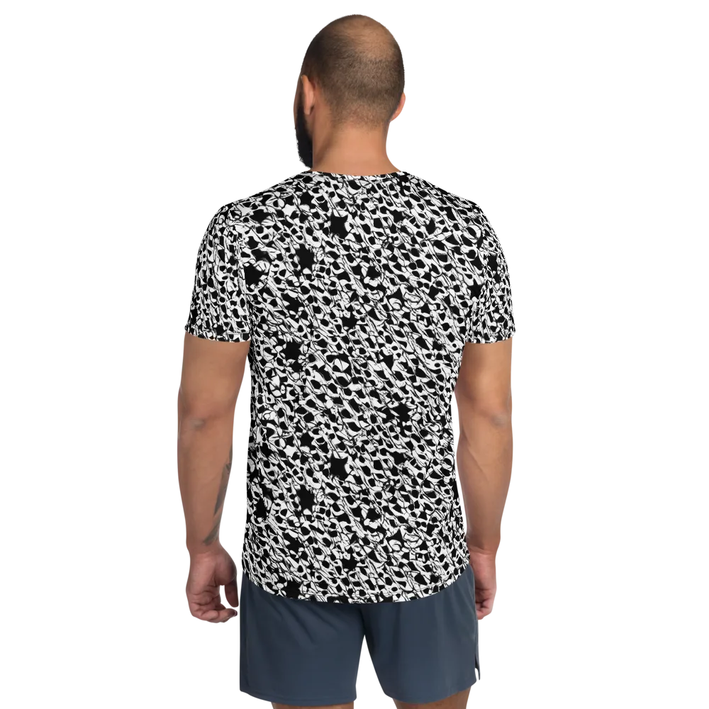 Ink Shatter on Men's Athletic T-Shirt — Back