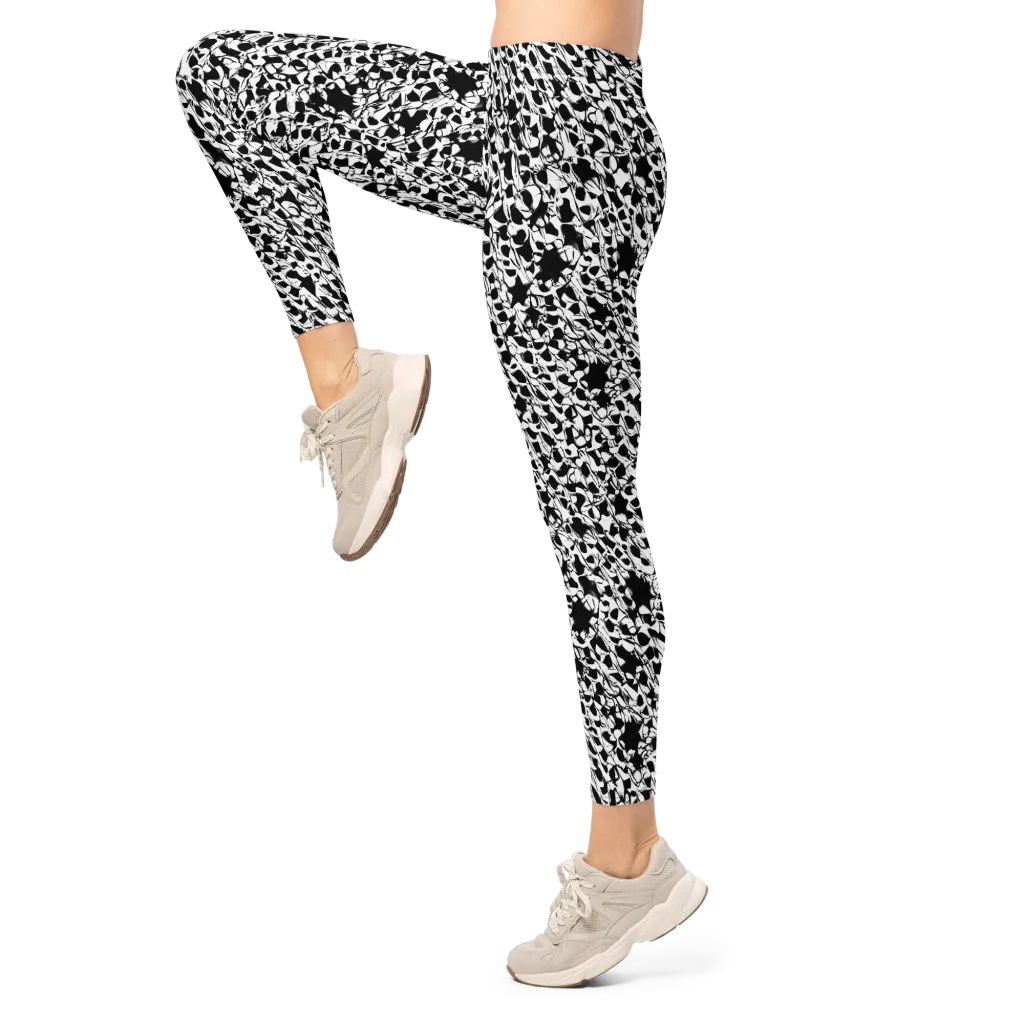 Ink Shatter on Leggings — Left