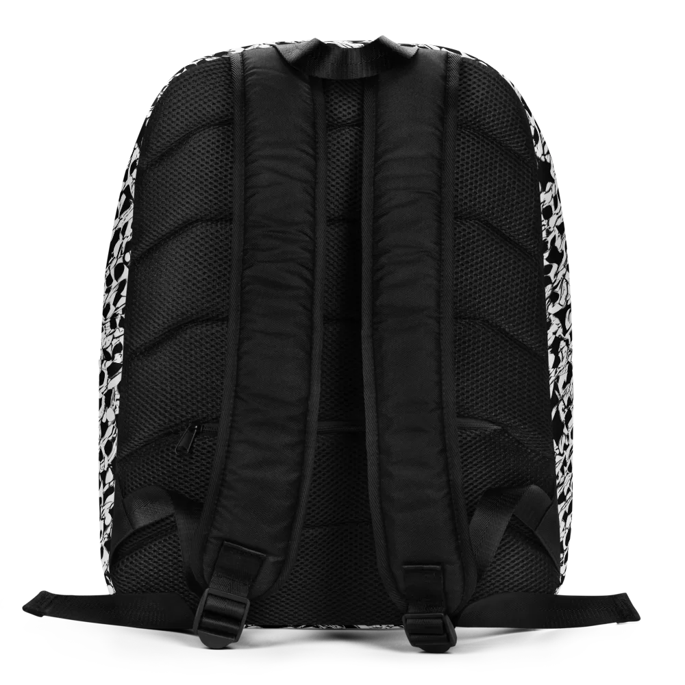 Ink Shatter on Minimalist Backpack — Back