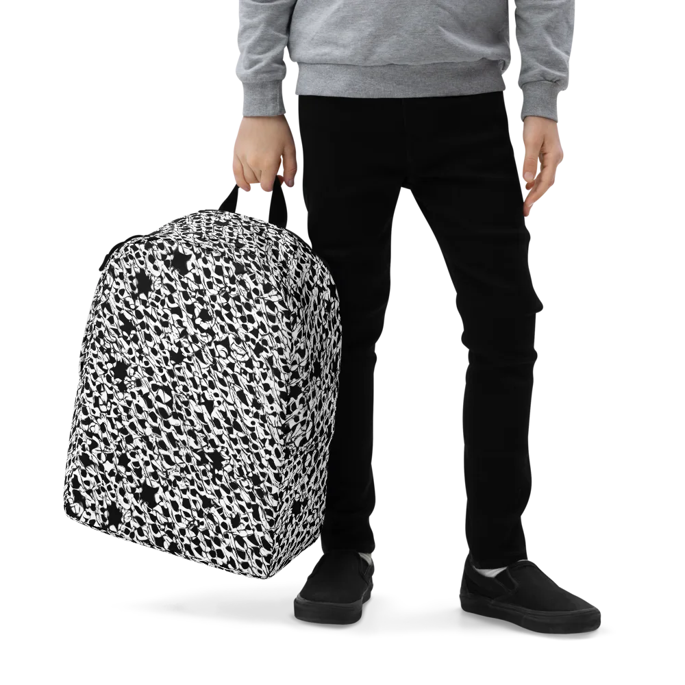 Ink Shatter on Minimalist Backpack — Zoomed-in