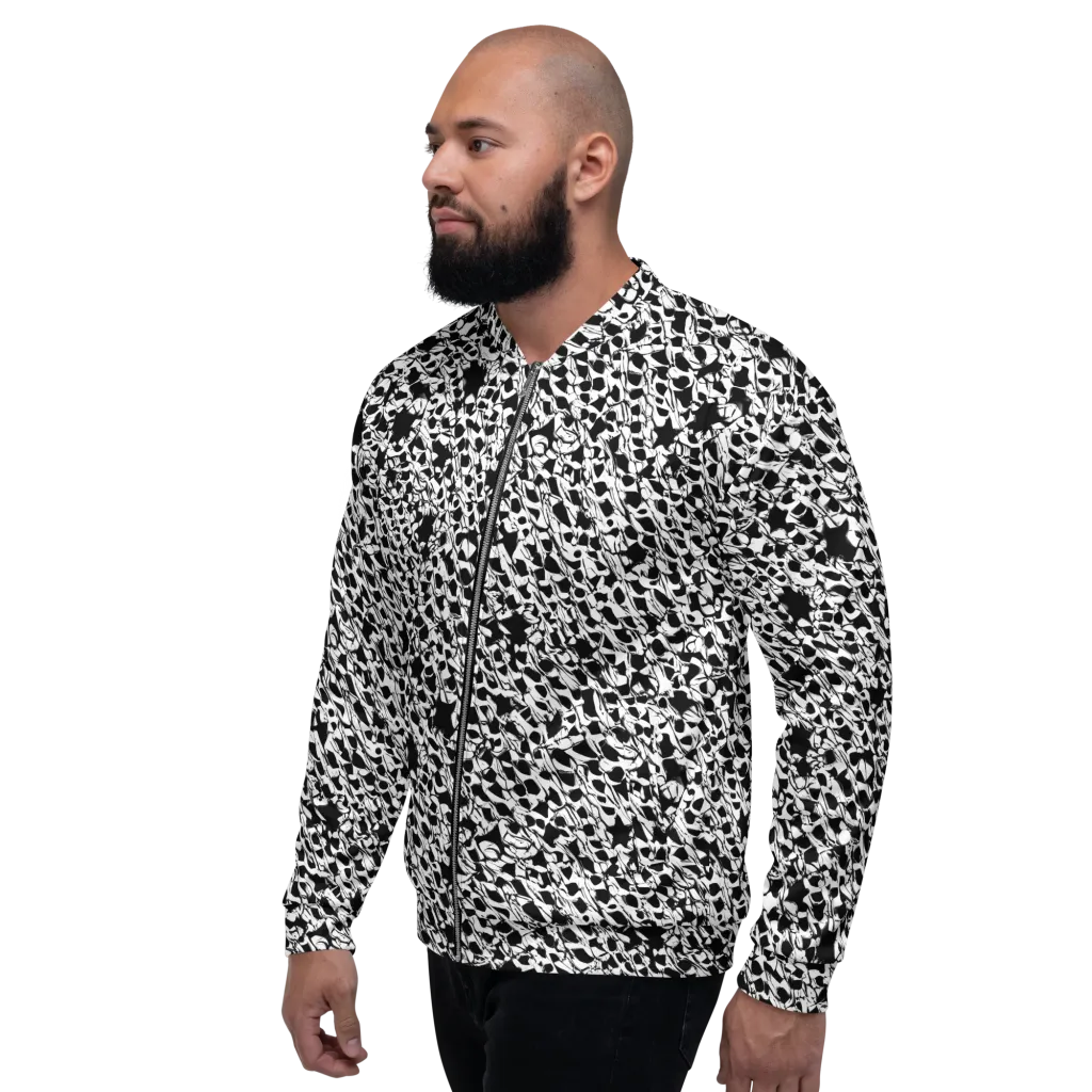 Ink Shatter on Bomber Jacket — Left