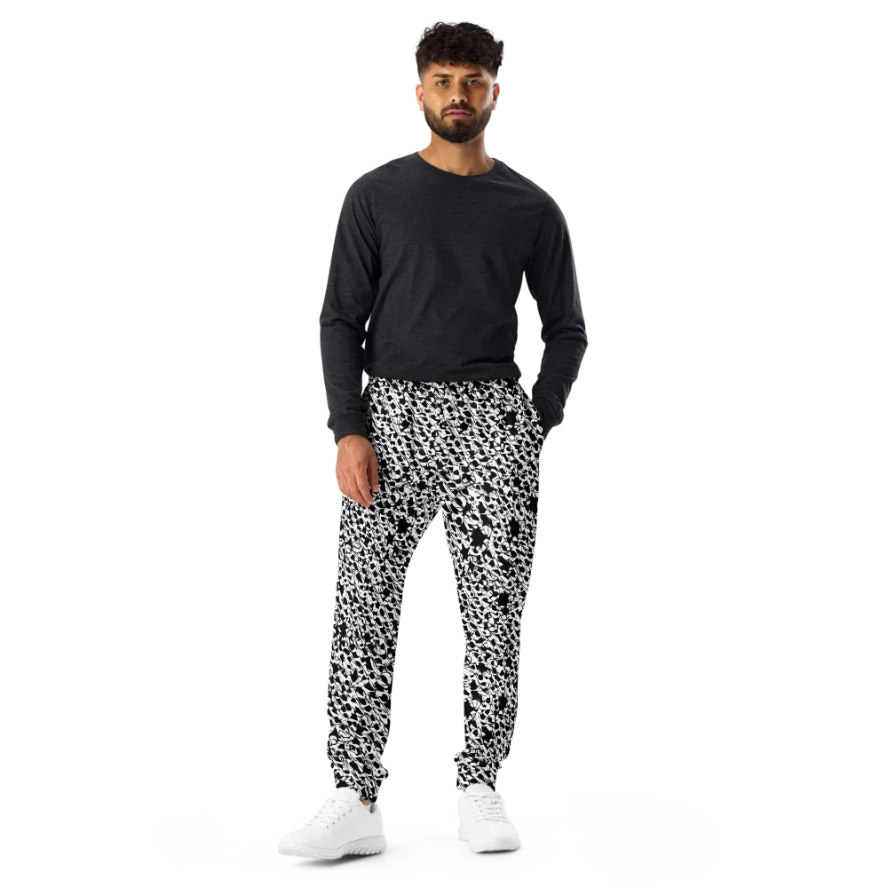 Ink Shatter on Men's Joggers — Front
