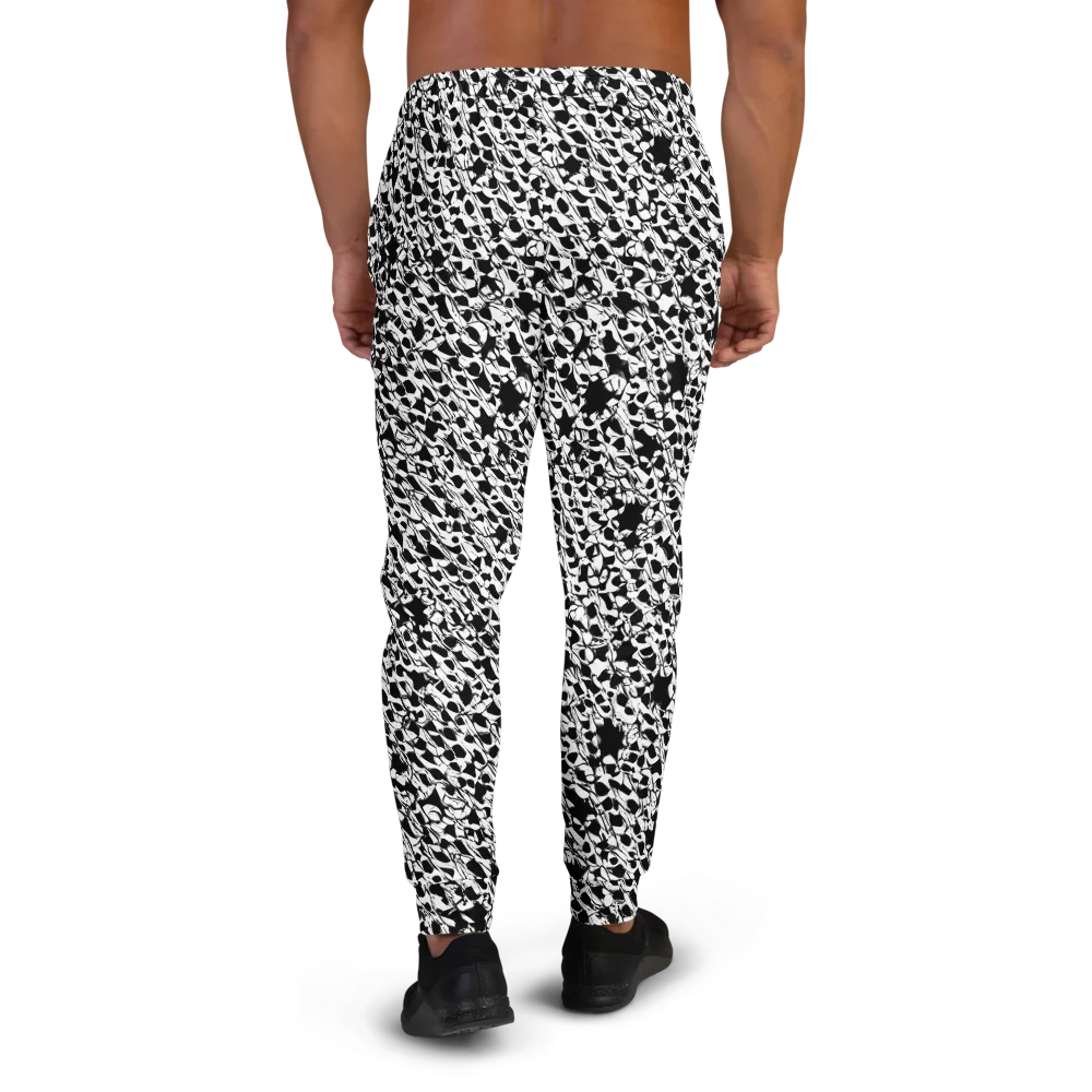 Ink Shatter on Men's Joggers — Back