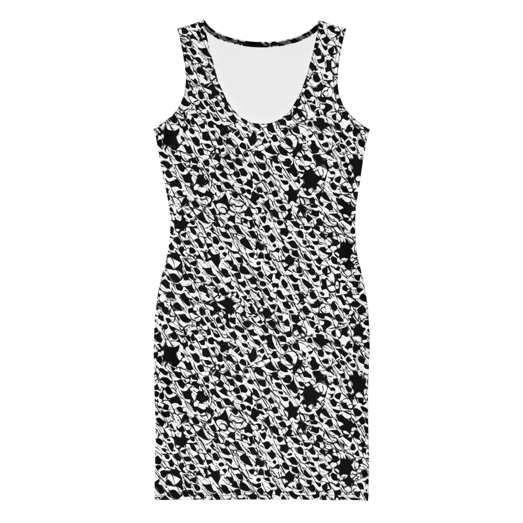Ink Shatter on Bodycon Dress — Front