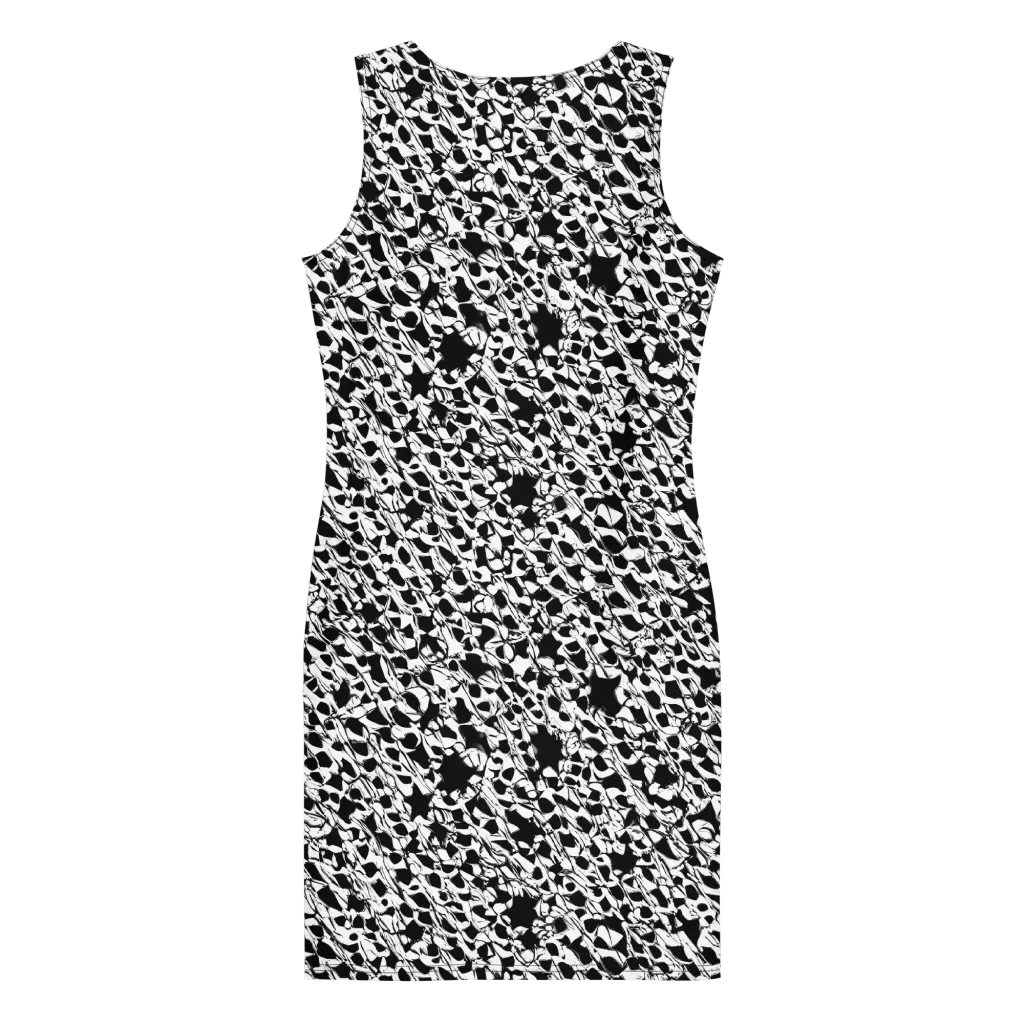 Ink Shatter on Bodycon Dress — Back