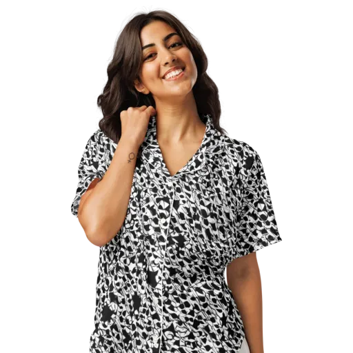 Ink Shatter on a Women's Short Sleeve Pajama Top