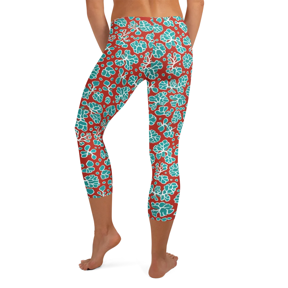 Vermilion Reef on Capri Leggings — Back