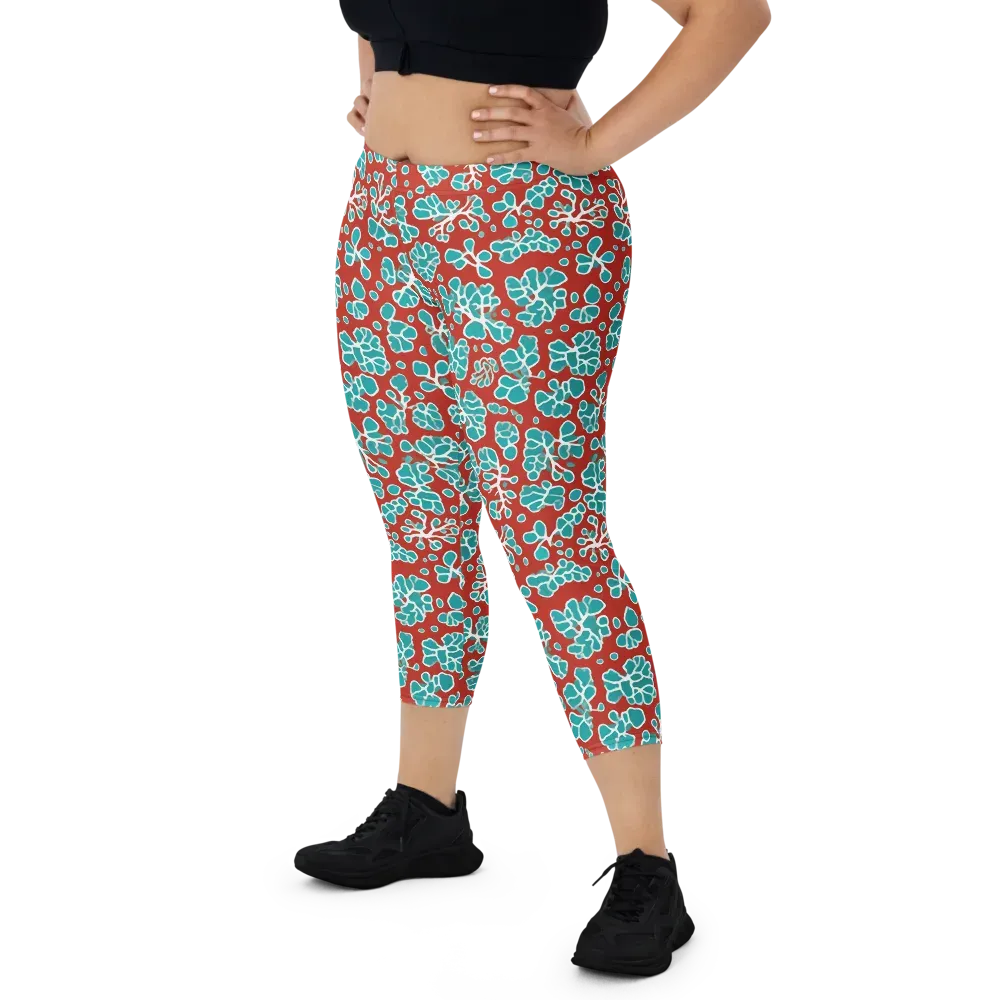 Vermilion Reef on Capri Leggings — Front