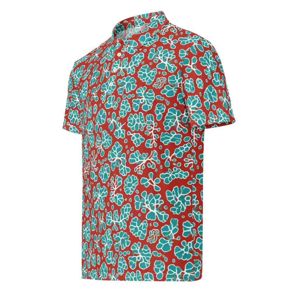 Vermilion Reef on Men's Slim Fit Polo Shirt — Left Front