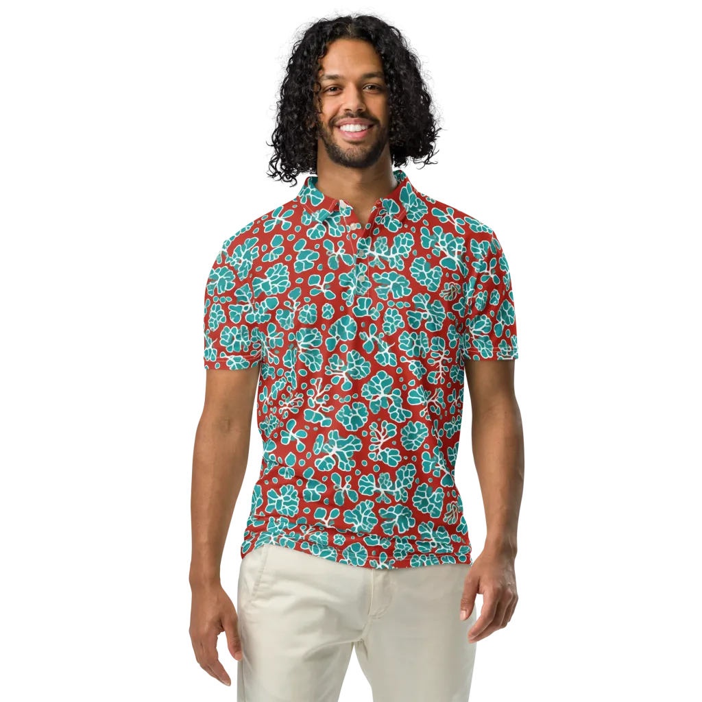 Vermilion Reef on Men's Slim Fit Polo Shirt — Front