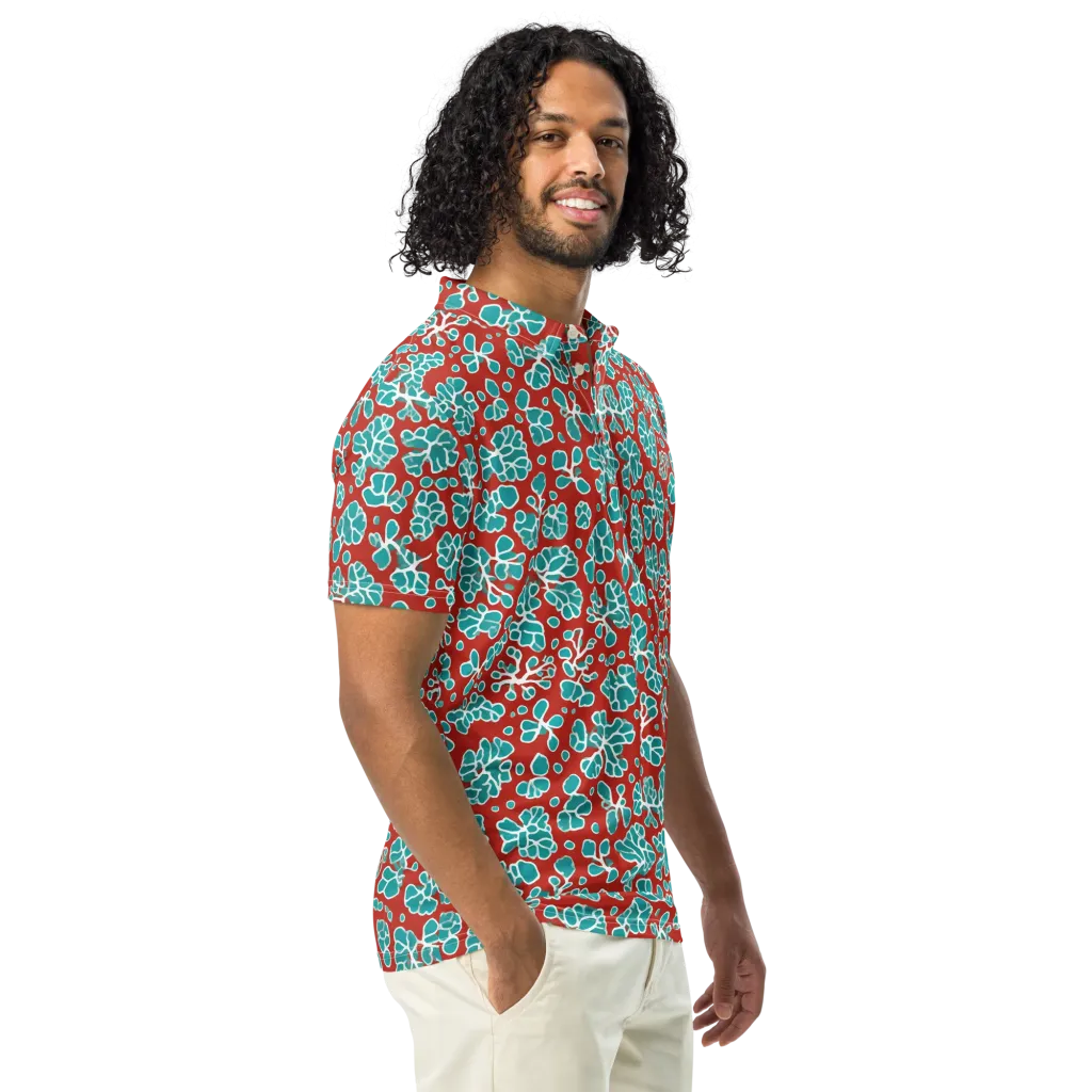 Vermilion Reef on Men's Slim Fit Polo Shirt — Right Front