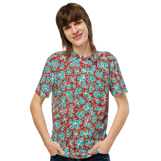 Vermilion Reef on a Men's Slim Fit Polo Shirt