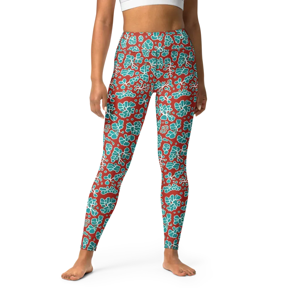 Vermilion Reef on Yoga Leggings — Front