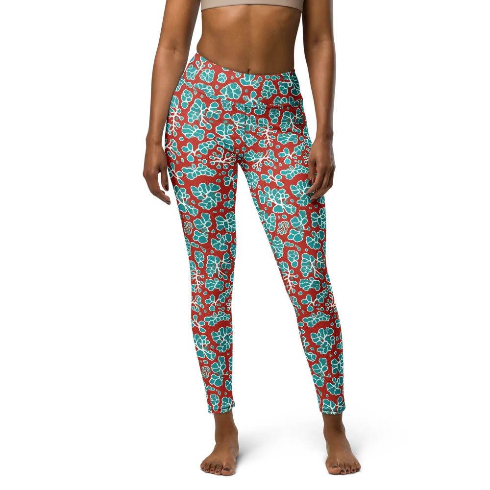 Vermilion Reef on Yoga Leggings — Front